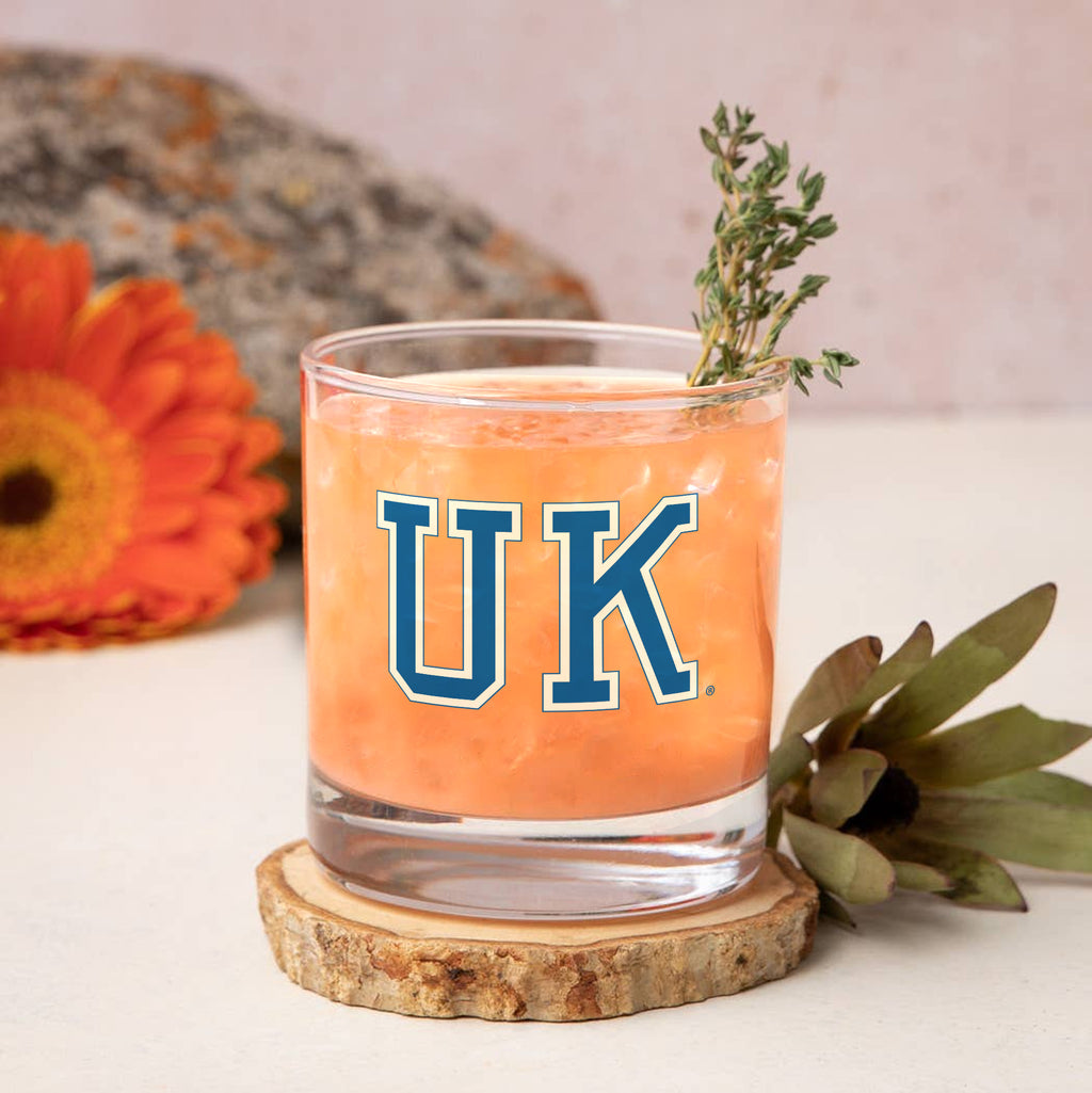 Set of 2 Kentucky Wildcats College Vault Sketch 14oz Rocks Glasses