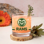 Set of 2 Colorado State Rams 14oz Ring Rocks Glasses