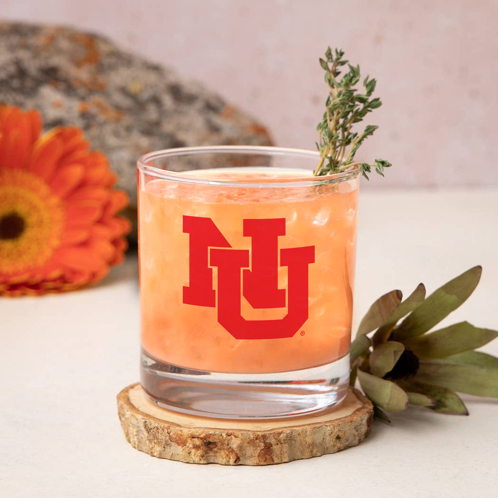 Set of 2 Nebraska Cornhuskers College Vault Sketch 14oz Rocks Glasses