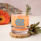Set of 2 North Carolina Tar Heels 14oz Ring Rocks Glasses