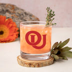 Set of 2 Oklahoma Sooners College Vault Sketch 14oz Rocks Glasses