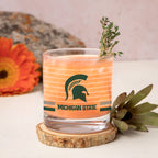 Set of 2 Michigan State Spartans 14oz Ring Rocks Glasses