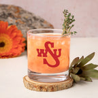 Set of 2 Washington State Cougars College Vault Sketch 14oz Rocks Glasses