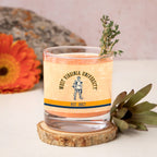 West Virginia Mountaineers Set of 2 College Vault Tan Retro 14oz Rocks Glasses