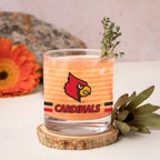 Set of 2 Louisville Cardinals 14oz Ring Rocks Glasses