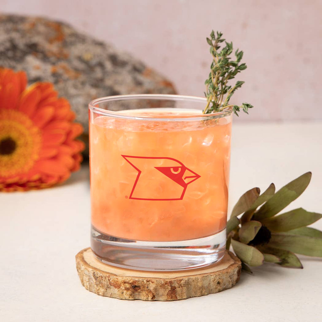 Set of 2 Louisville Cardinals College Vault Sketch 14oz Rocks Glasses