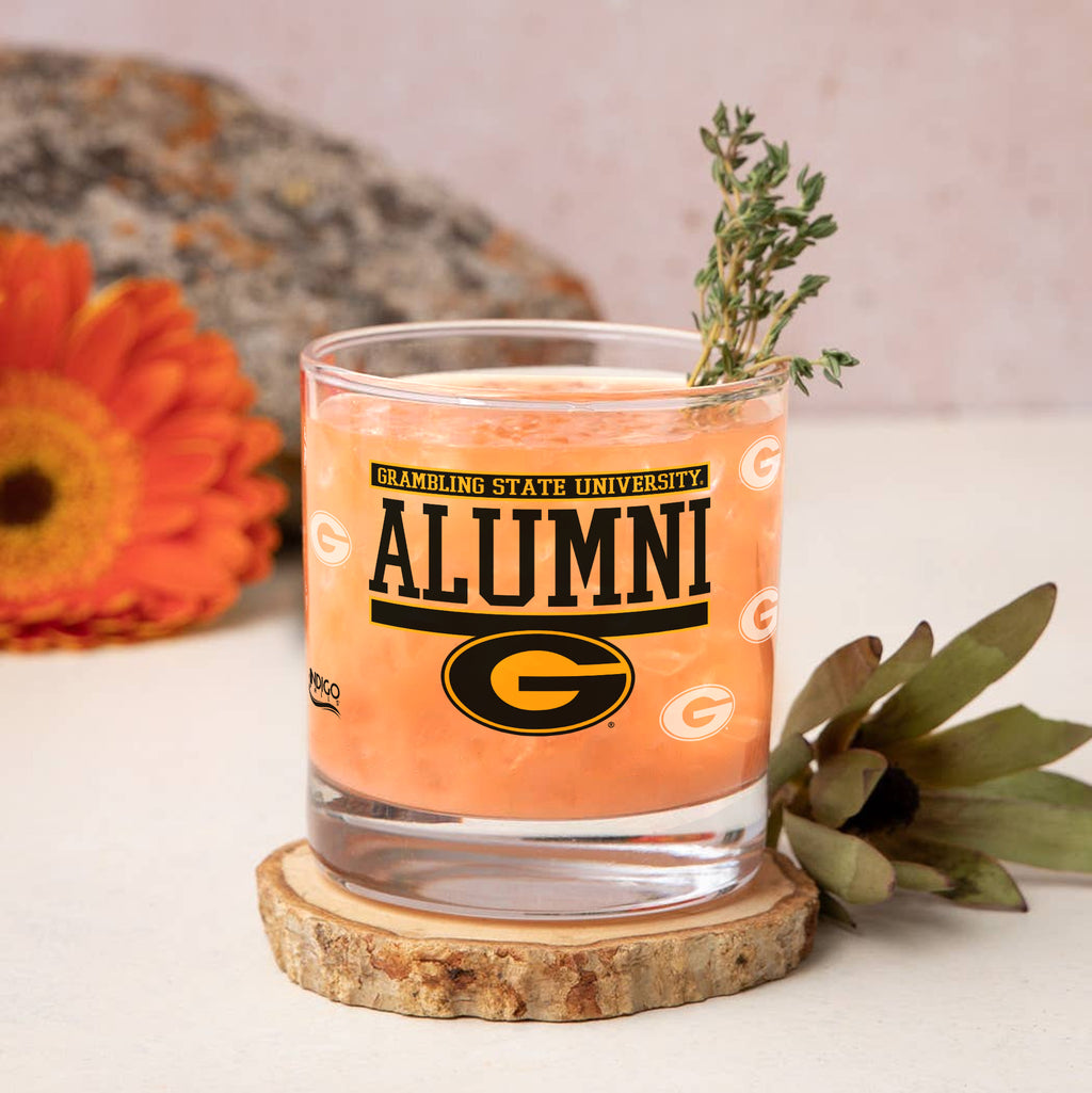 Set of 2 Grambling State Tigers 14oz XD Alumni Rocks Glasses
