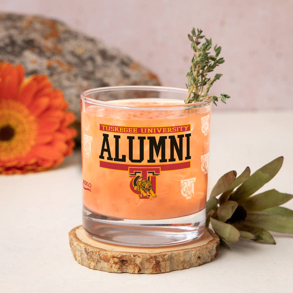 Set of 2 Tuskegee Golden Tigers 14oz XD Alumni Rocks Glasses