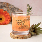 Set of 2 Wake Forest Demon Deacons Campus Line Art 14oz Rocks Glasses