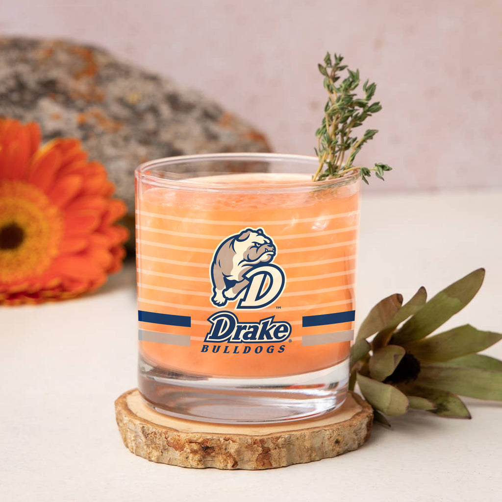Set of 2 Drake Bulldogs 14oz Ring Rocks Glasses
