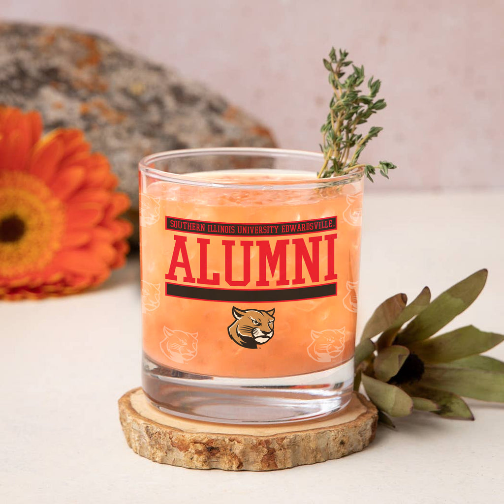 Set of 2 SIUE Cougars 14oz Alumni Rocks Glasses