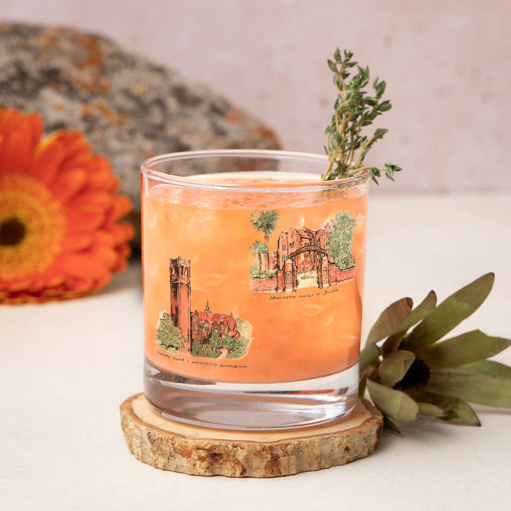 14oz Florida Gators Laura Wilcox University Collection 2-Pack Glass Set