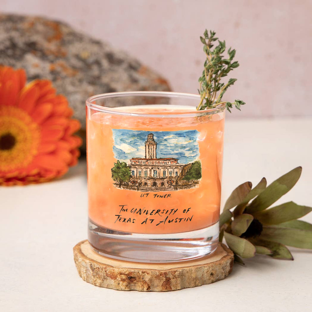 14oz Texas Longhorns Laura Wilcox University Collection 2-Pack Glass Set
