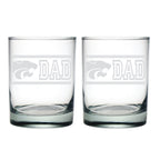 14oz Kansas State Wildcats Etched Dad DOF 2 Pack