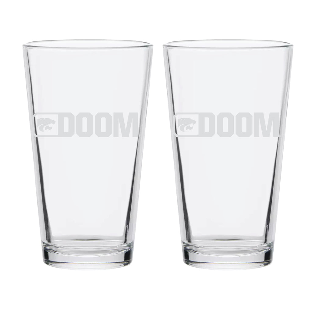 16oz Kansas State Wildcats Etched Slogan Pint 2 Pack