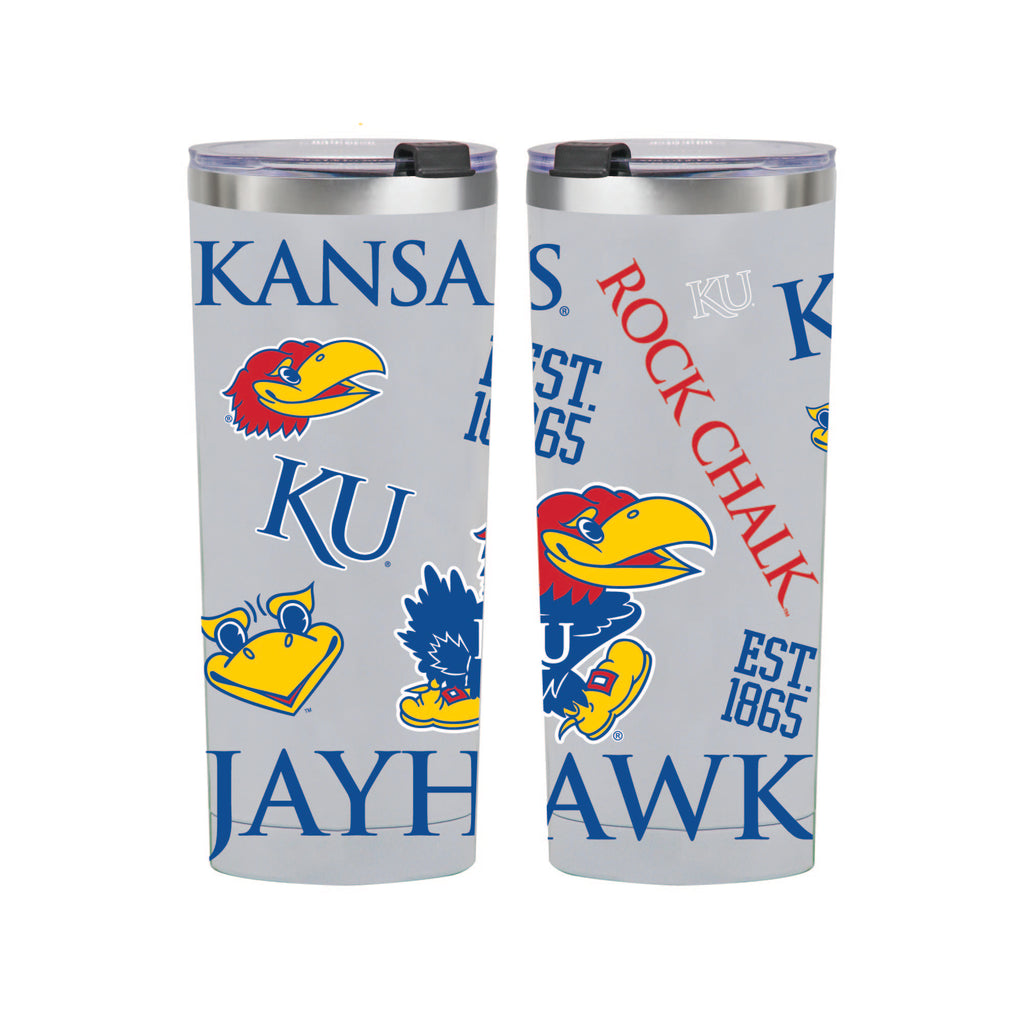 24oz Kansas Jayhawks Medley Stainless Steel Tumbler