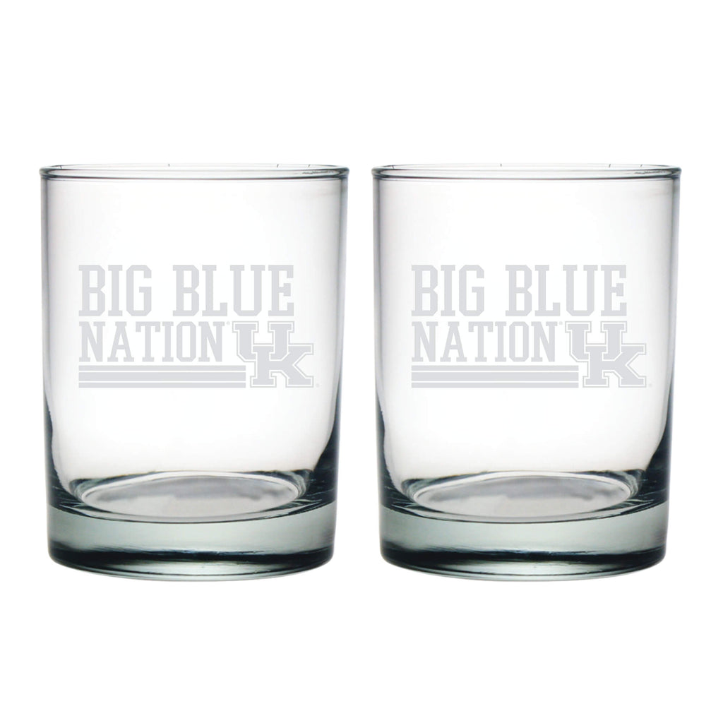 14oz Kentucky Wildcats Etched Slogan DOF 2 Pack