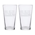 16oz Kentucky Wildcats Etched Slogan Pint 2 Pack