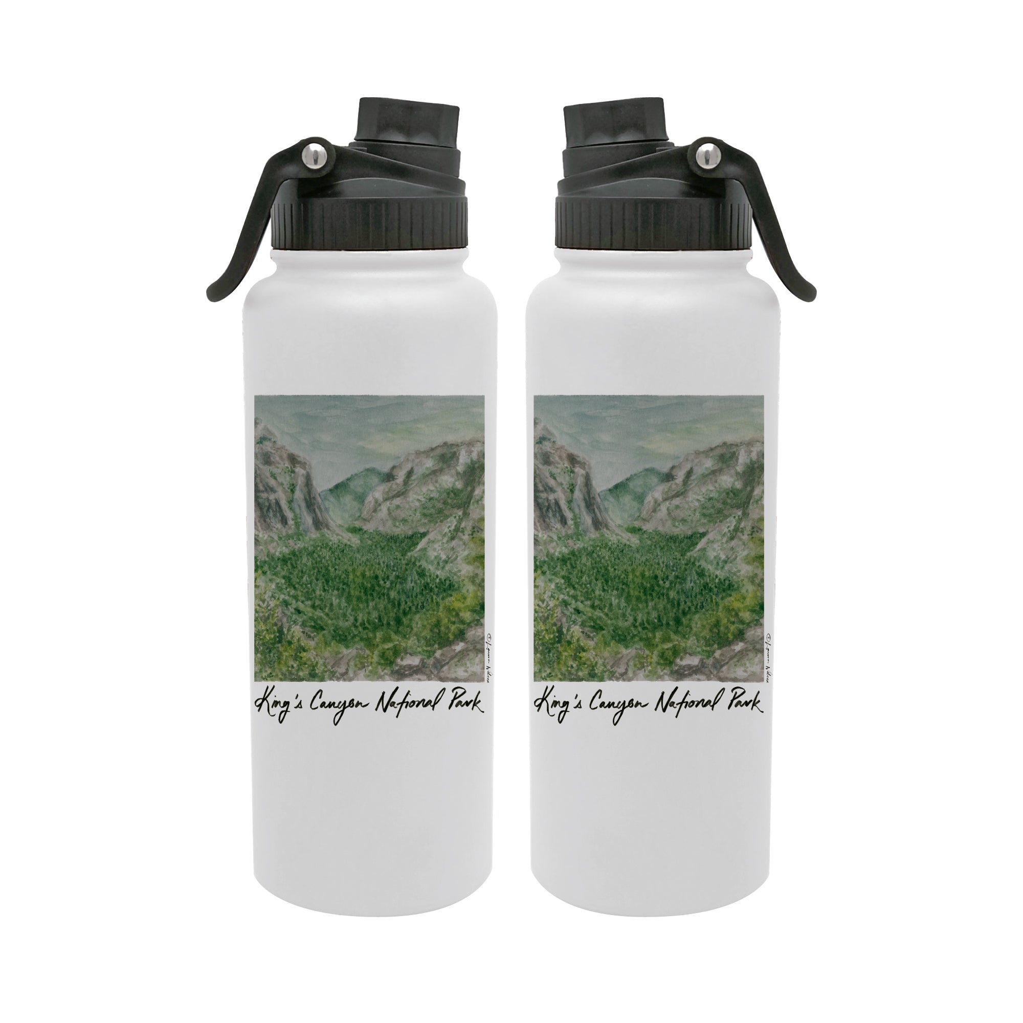 Kings Canyon National Park 34oz Aqua Bottle by Laura Wilcox