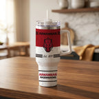 Arkansas Razorback 40oz Rocky Vintage Tumbler
