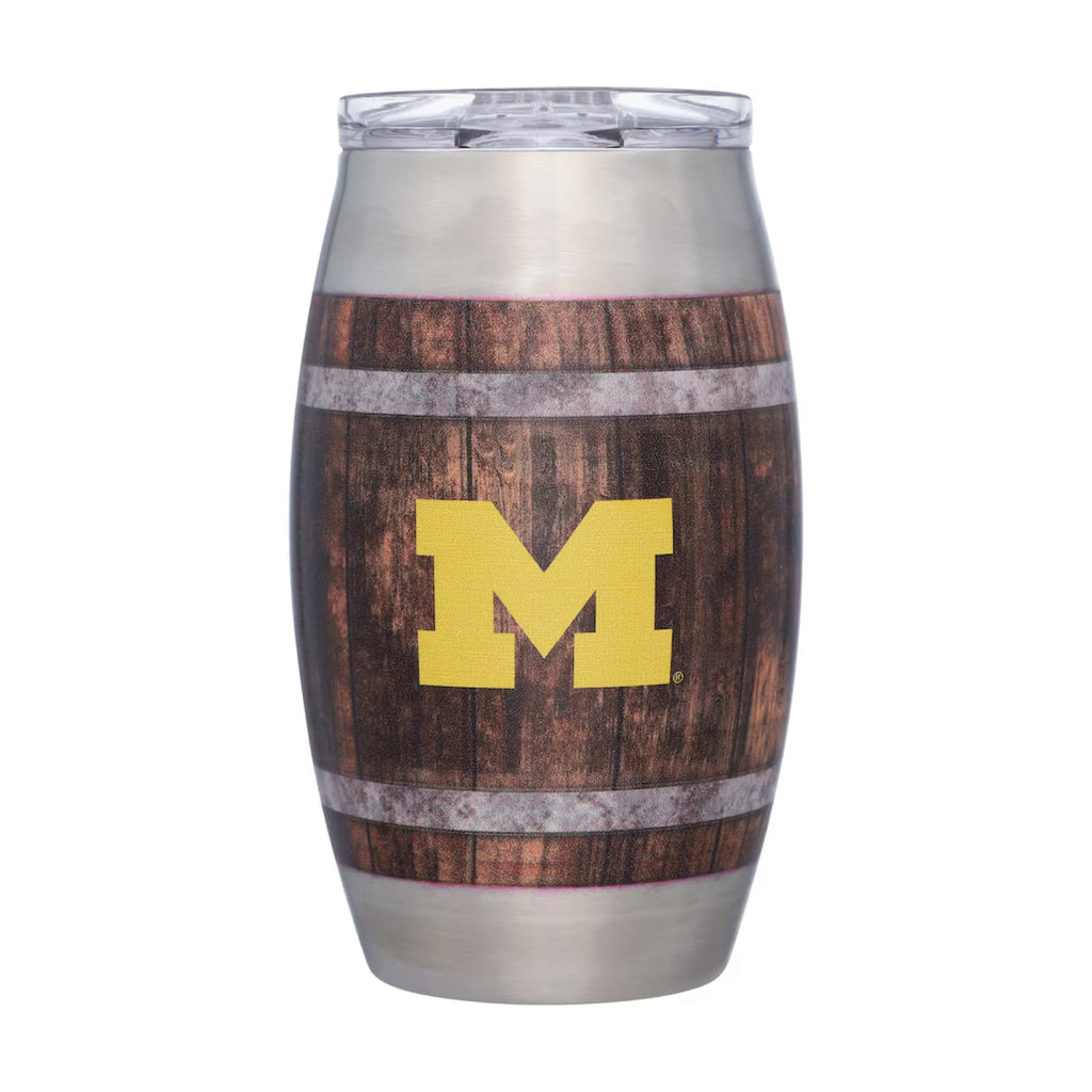 15oz Michigan Wolverines Barrel Tumbler