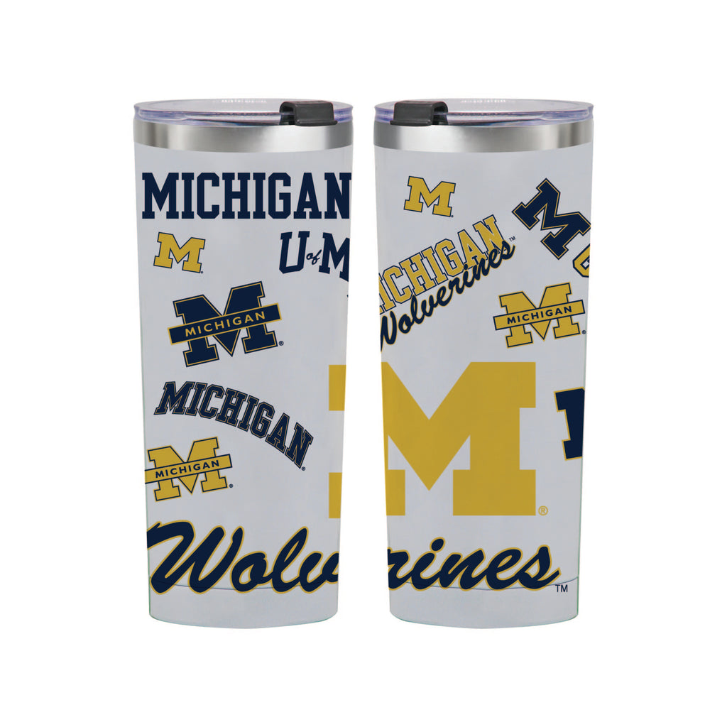 24oz Michigan Wolverines Medley Stainless Steel Tumbler