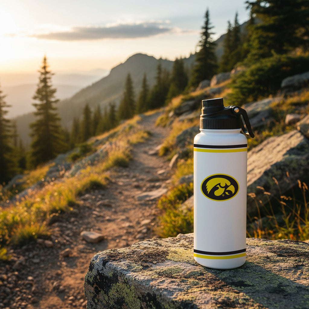 34oz Iowa Hawkeyes Alumni Aqua Bottle