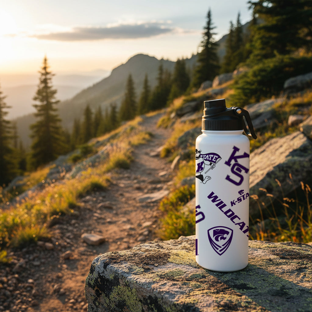 K-State Wildcats 34oz Stainless Steel Medley Aqua Bottle