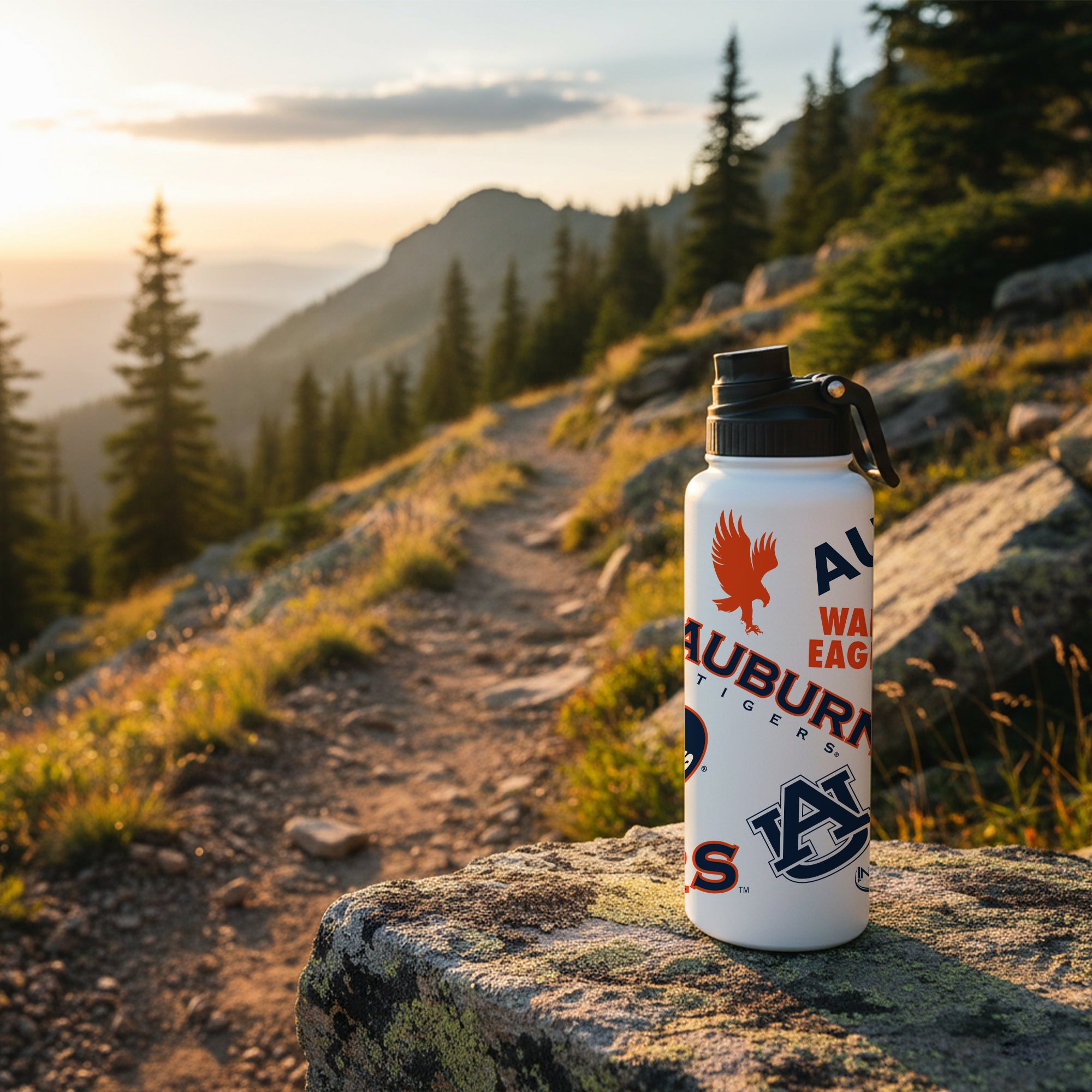 Auburn Tigers 34oz Stainless Steel Medley Aqua Bottle