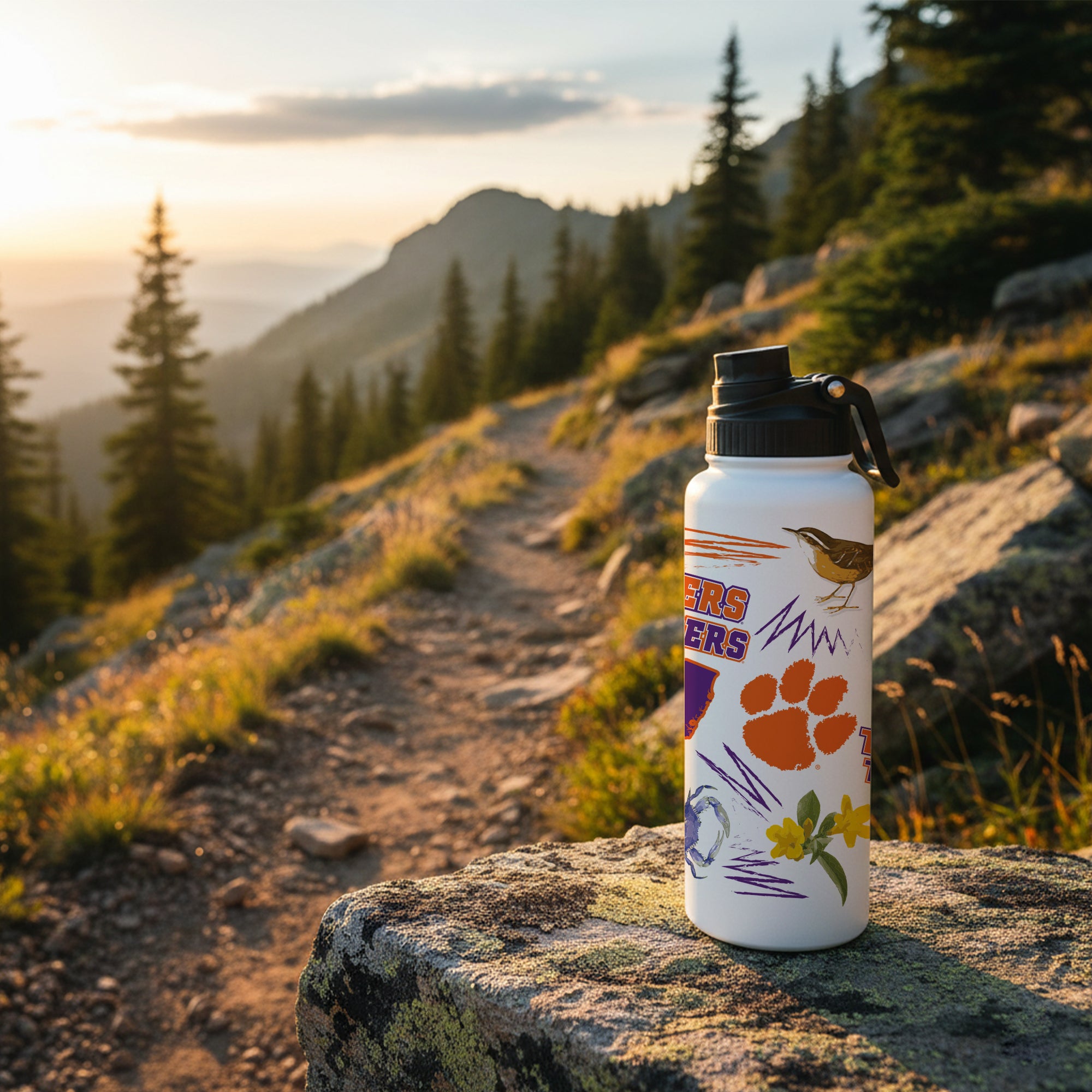 34oz Clemson Tigers Local Aqua Bottle