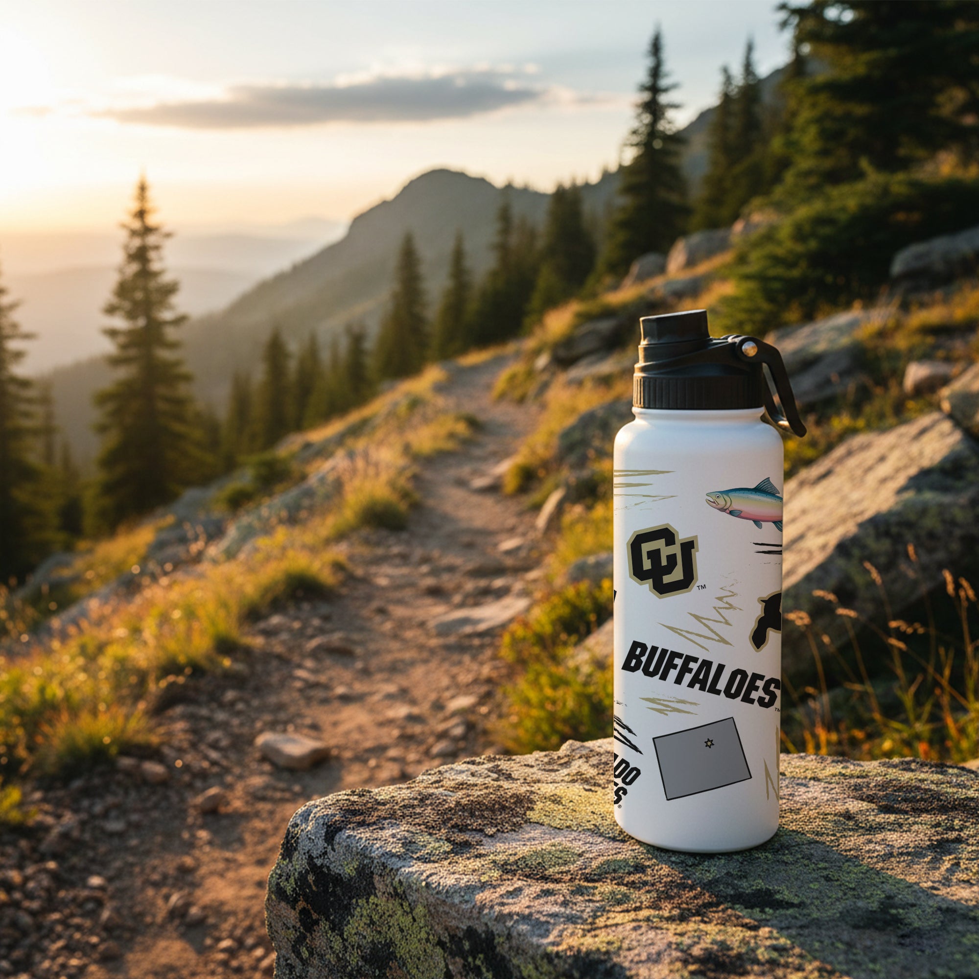 34oz Colorado Buffaloes Local Aqua Bottle