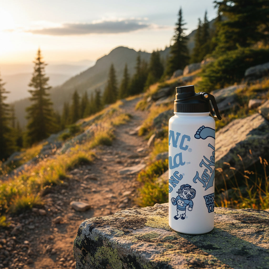 North Carolina Tar Heels 34oz Stainless Steel Medley Aqua Bottle