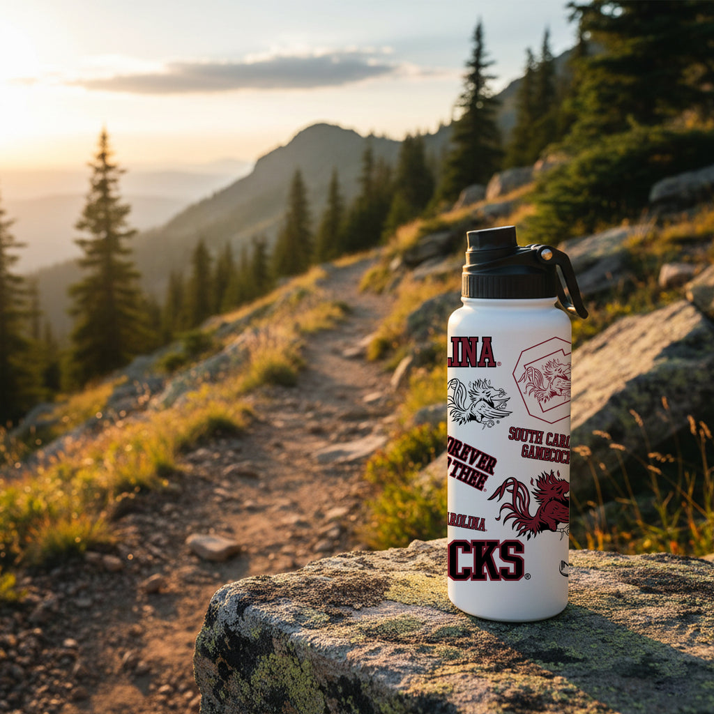 South Carolina Gamecocks 34oz Stainless Steel Medley Aqua Bottle