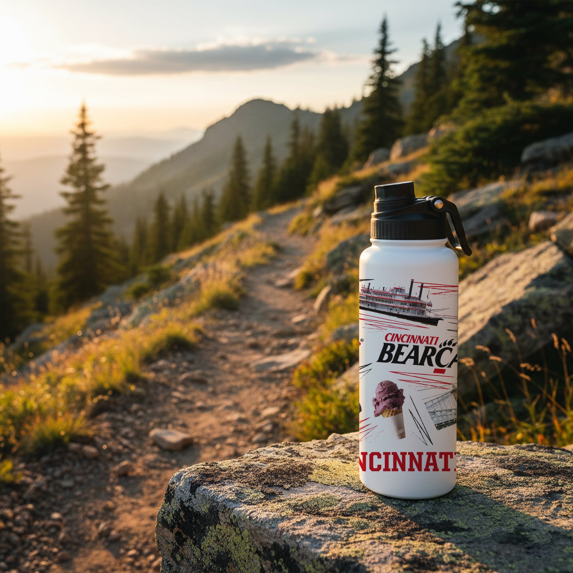 34oz Cincinnati Bearcats Local Aqua Bottle