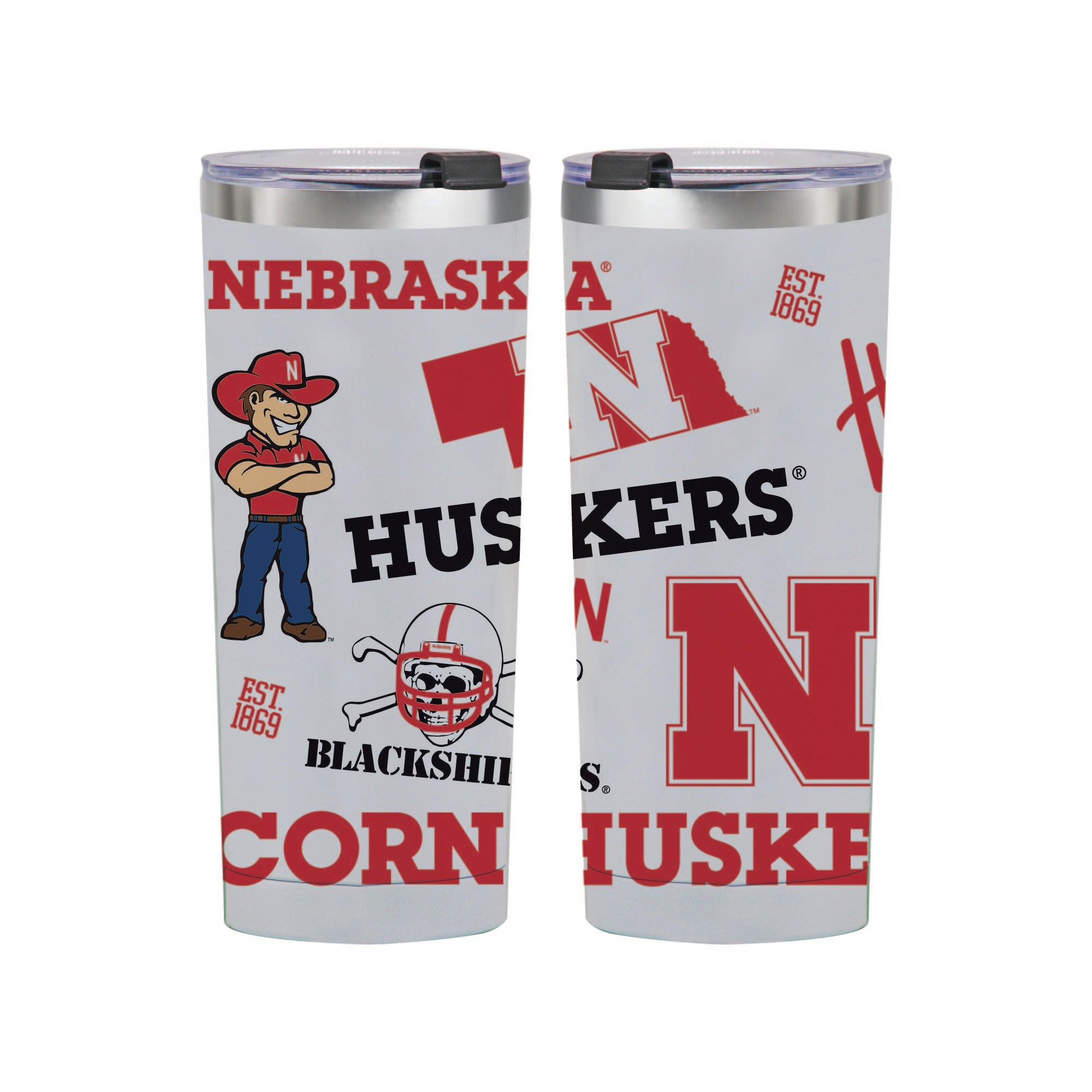 24oz Nebraska Cornhuskers Medley Stainless Steel Tumbler