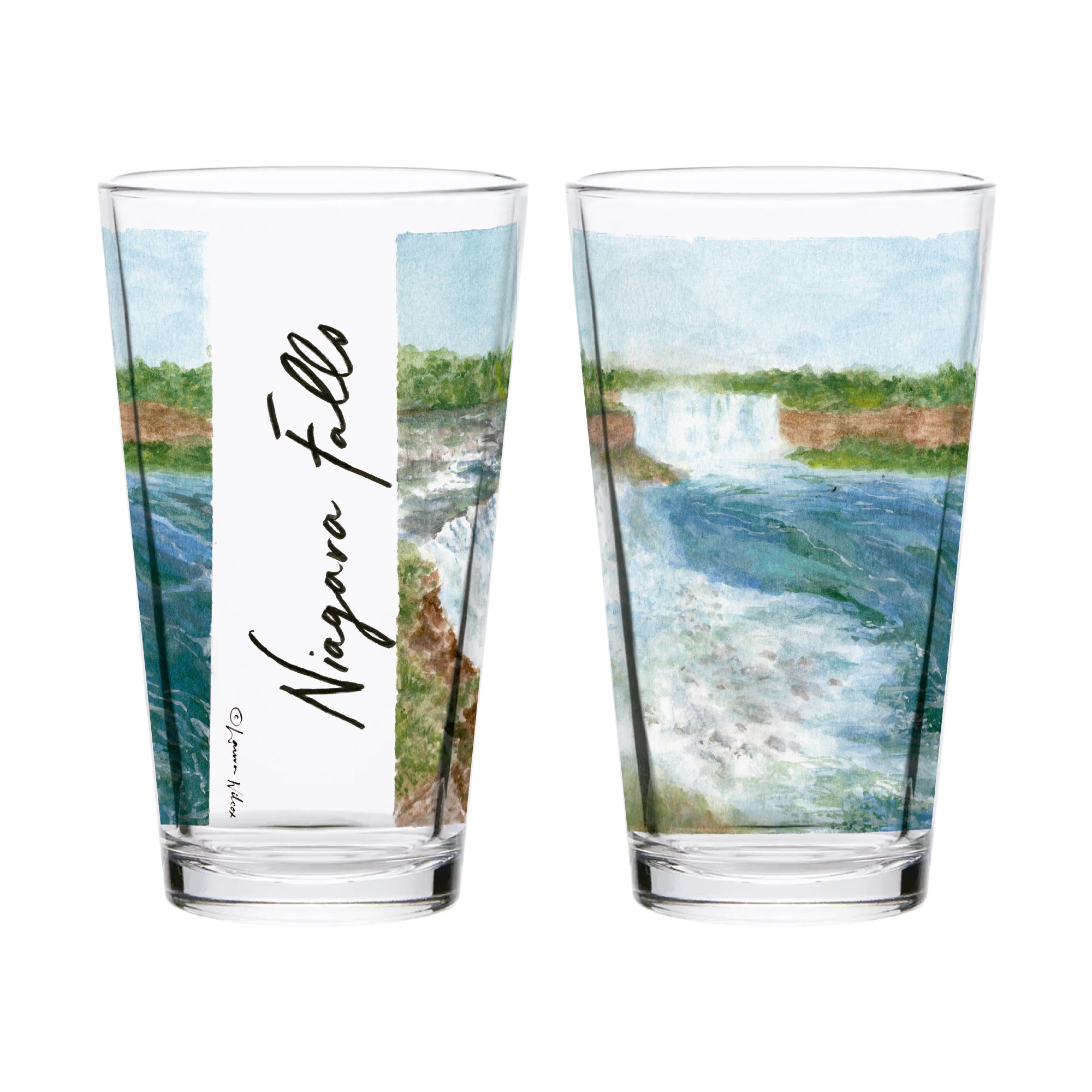 16oz Niagara Falls National Park 2-Pack Pint Set by Laura Wilcox