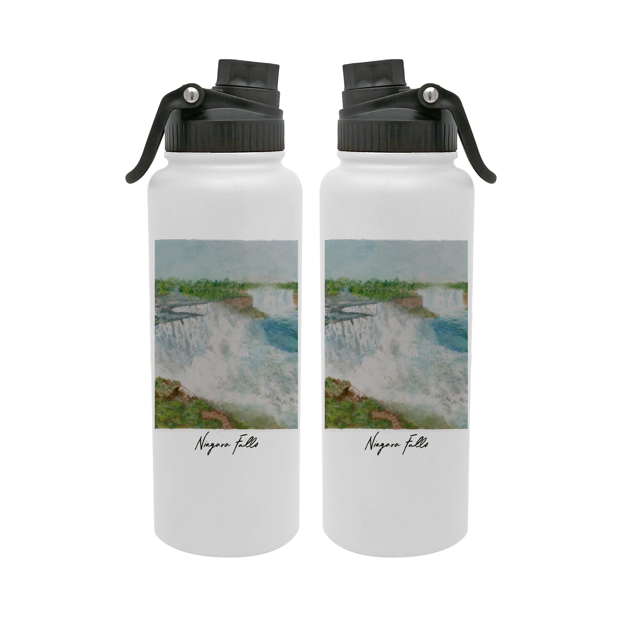 Niagara Falls National Park 34oz Aqua Bottle by Laura Wilcox