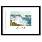 Niagara Falls National Park, Framed Watercolor Wall Art 16" x 20" by Laura Wilcox