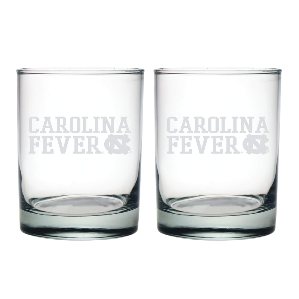 14oz North Carolina Tar Heels Etched Slogan DOF 2 Pack