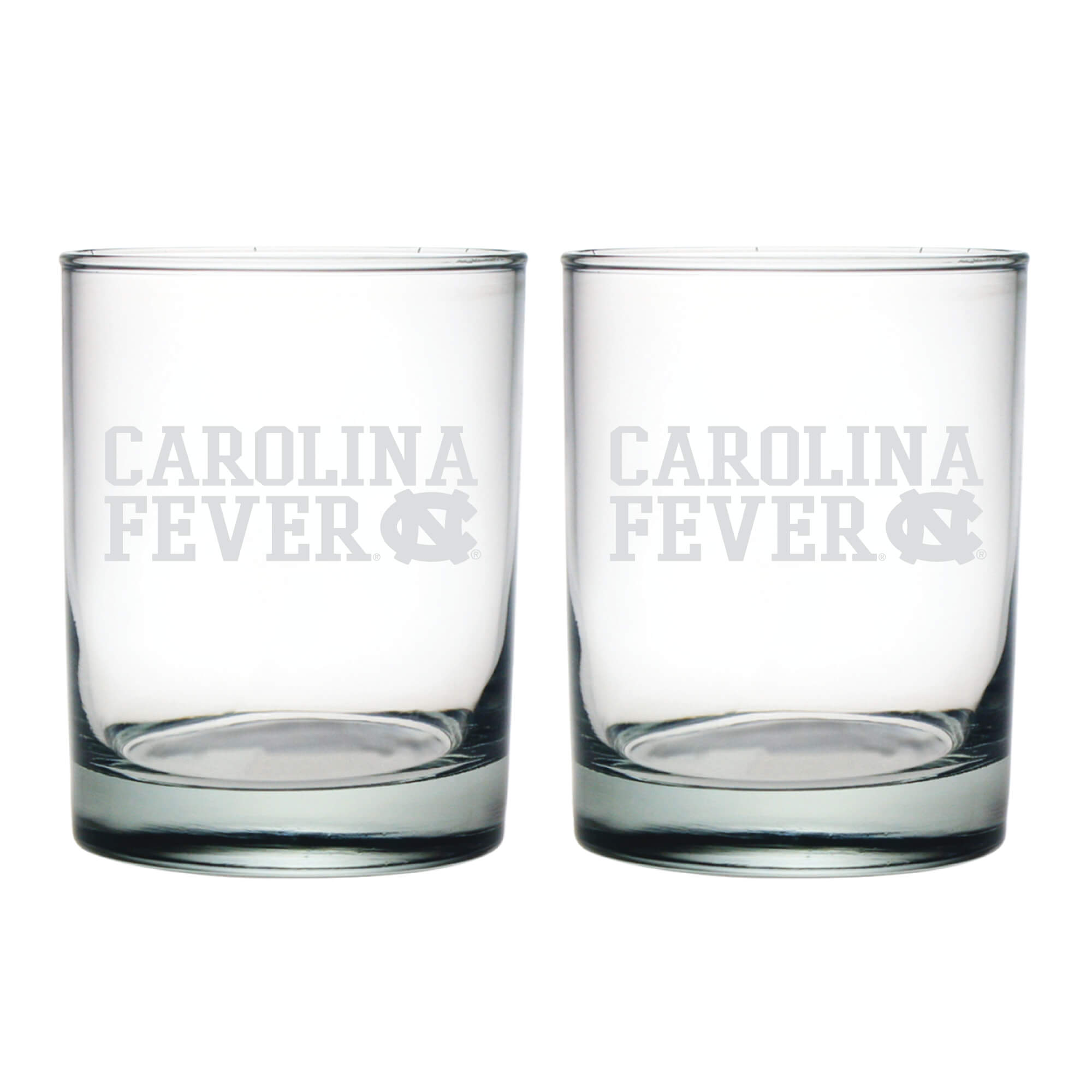 14oz North Carolina Tar Heels Etched Slogan DOF 2 Pack