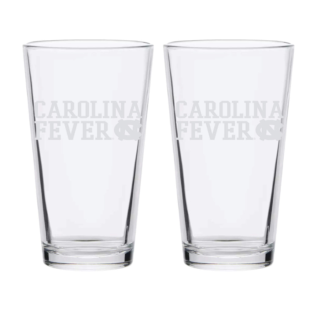 16oz North Carolina Tar Heels Etched Slogan Pint 2 Pack