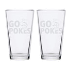 16oz Oklahoma State Cowboys Etched Slogan Pint 2 Pack