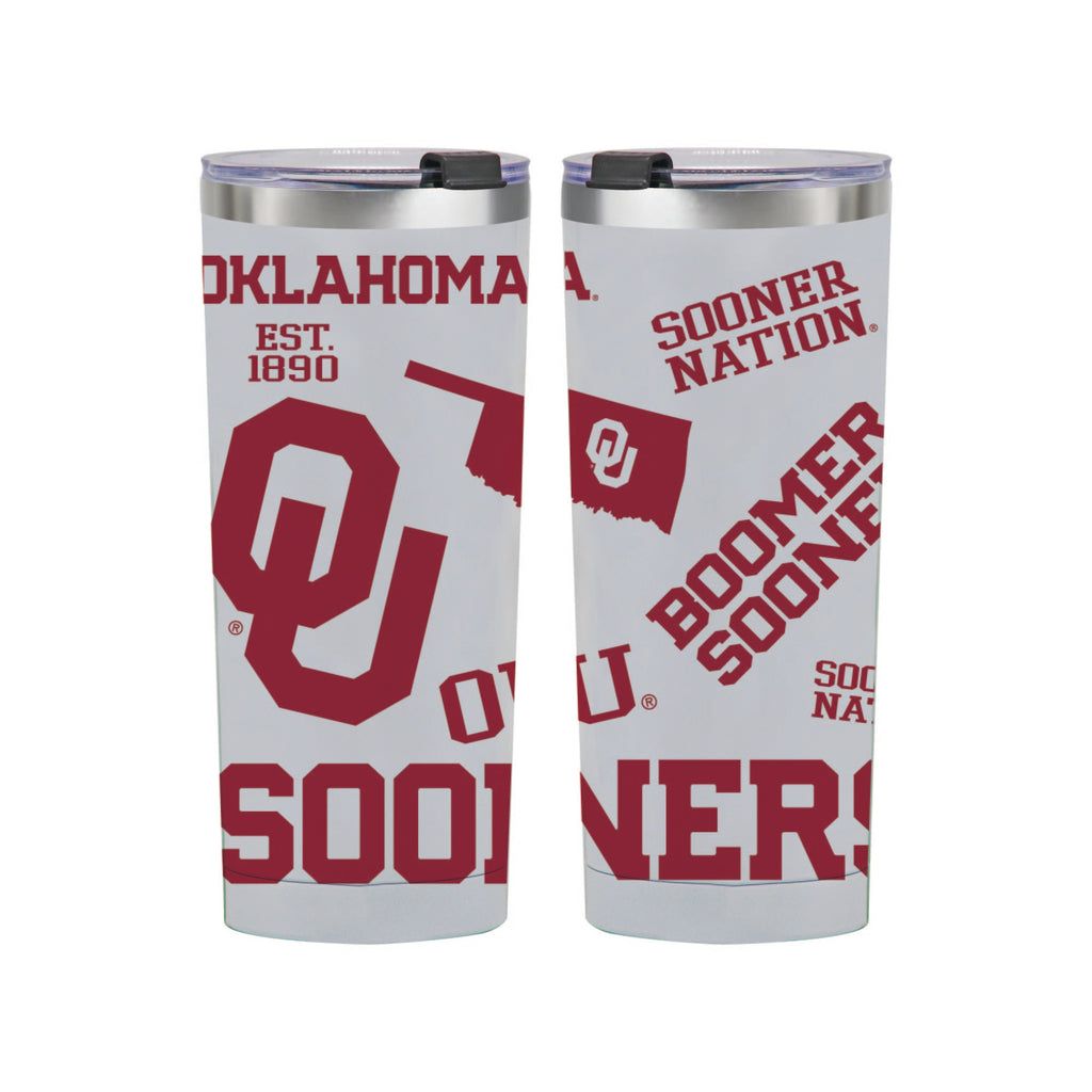 24oz Oklahoma Sooners Medley Stainless Steel Tumbler