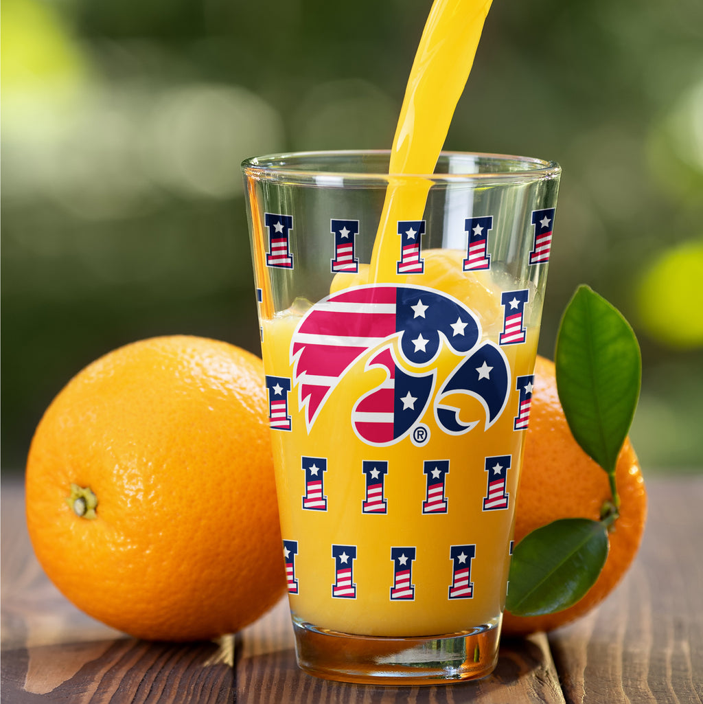 Set of 2 Iowa Hawkeyes 16oz Americana Pints