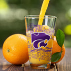 Set of 2 K-State Wildcats Campus Line Art 16oz Pints