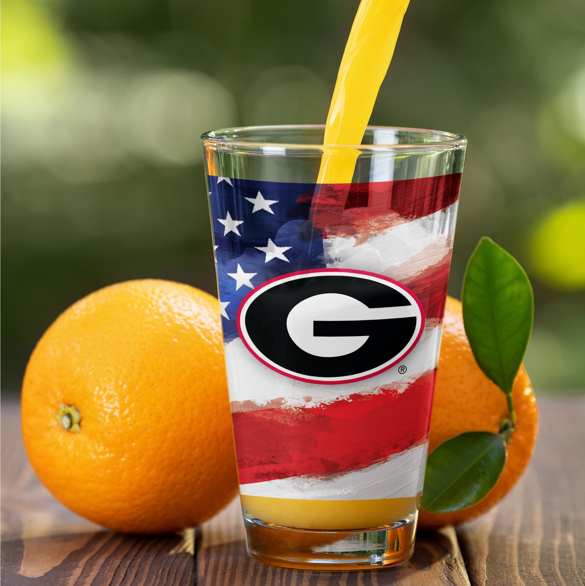 Set of 2 Georgia Bulldogs 16oz Americana Pints