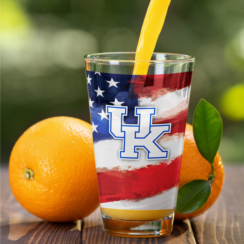 Set of 2 Kentucky Wildcats 16oz Americana Pints