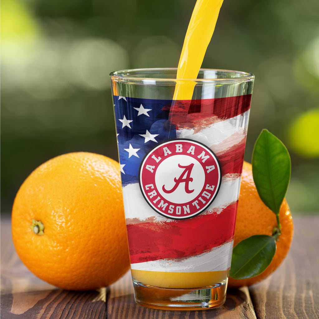 Set of 2 Alabama Crimson Tide 16oz Americana Pints