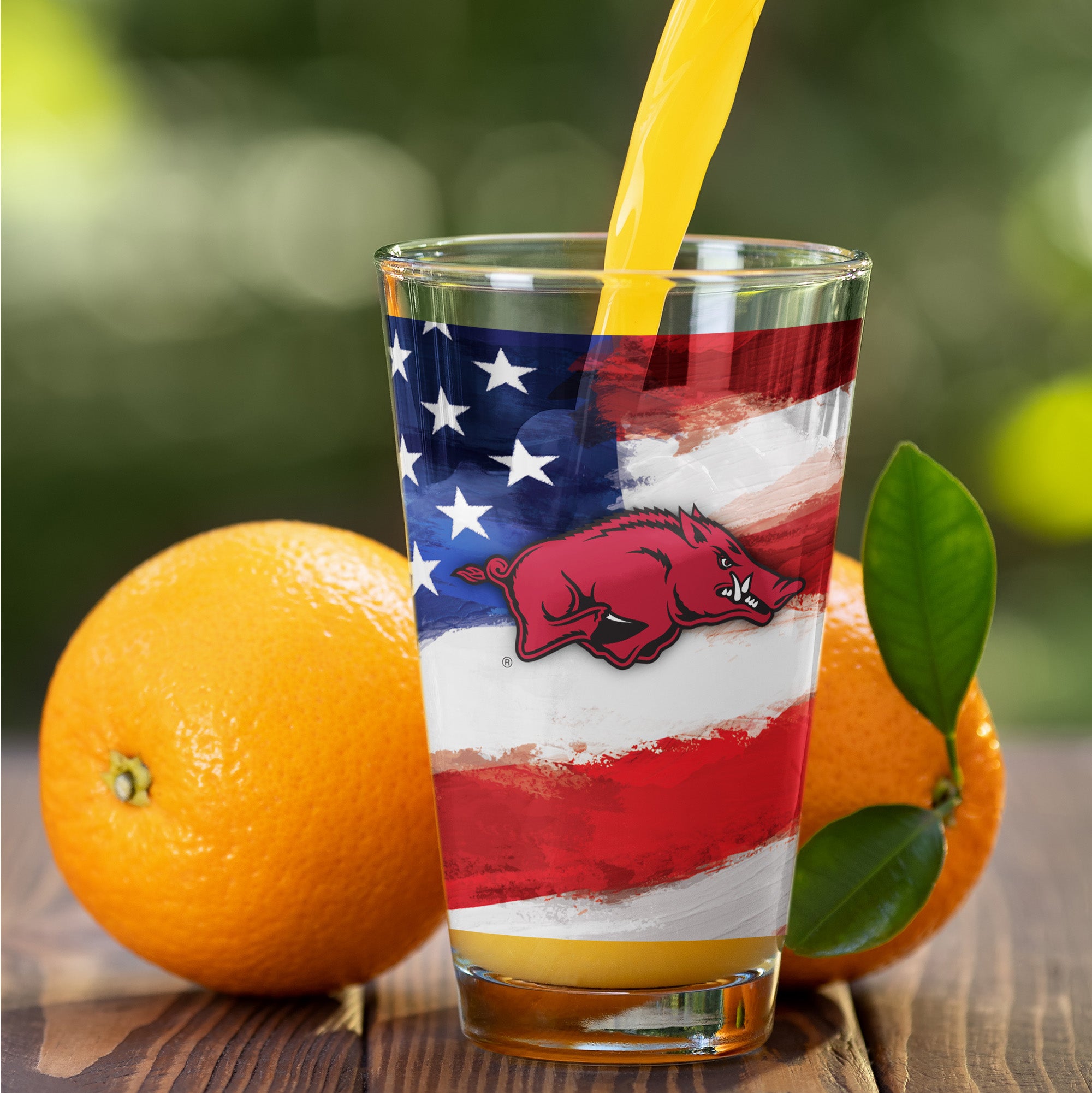 Set of 2 Arkansas Razorbacks 16oz Americana Pints