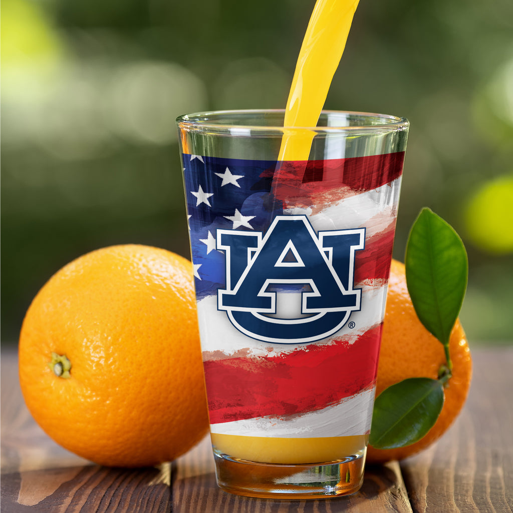 Set of 2 Auburn Tigers 16oz Americana Pints